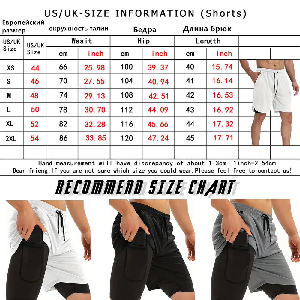 Berserk Style 2 in 1 Running Shorts Men