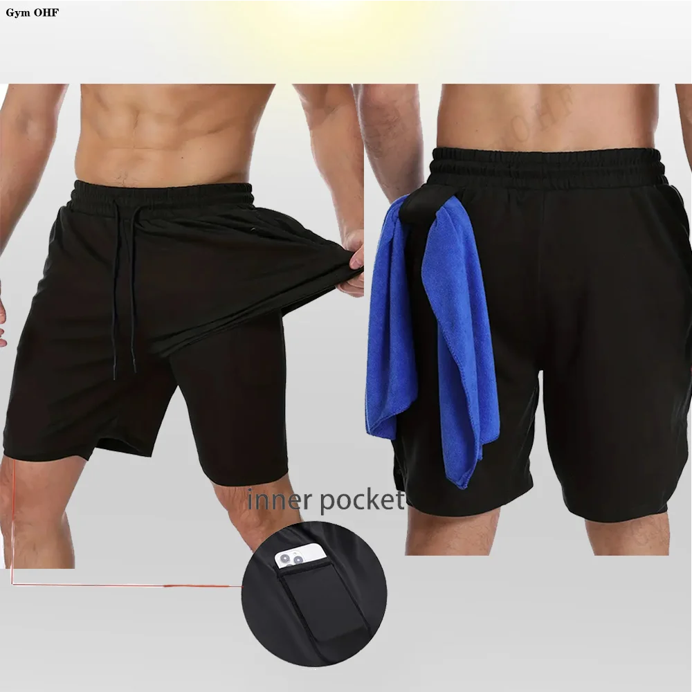 Berserk Style 2 in 1 Running Shorts Men