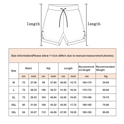 2 In 1 Quick Dry Workout Men Shorts